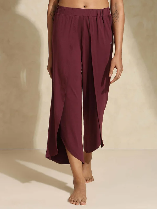 Yoga Tulip Pants Plum Sophisticated Women's 