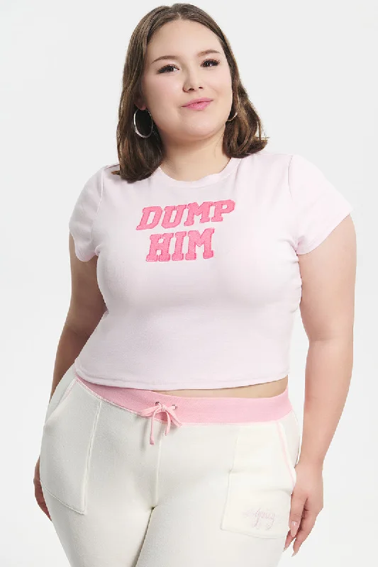 Plus-Size Dump Him Baby Tee Vintage Women's 1970S 