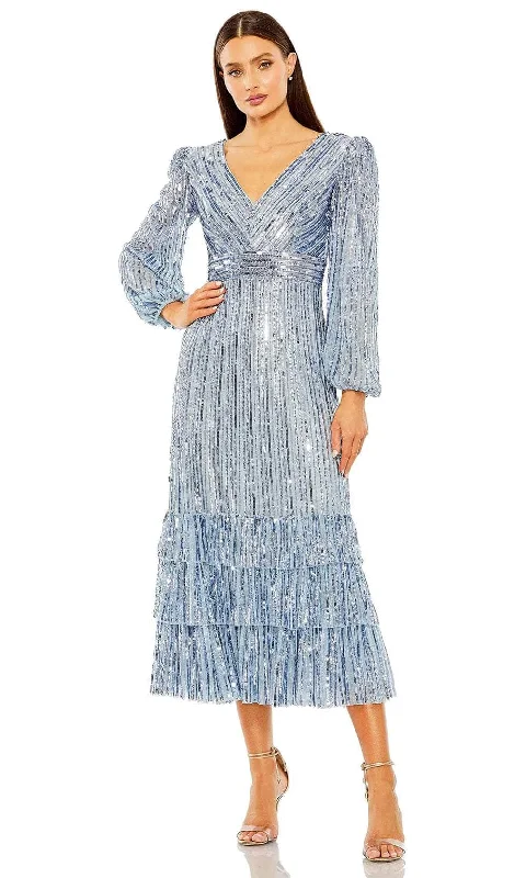 Mac Duggal 23006 - Sequin Bishop Sleeve Dress Youthful Women's Anime - inspired