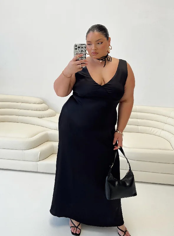 Lynsey Midi Dress Black Curve Country