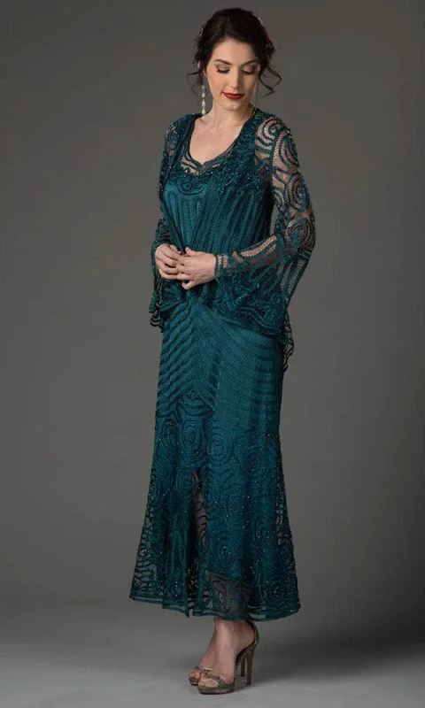Soulmates D7155 - Heart-Shaped Neckline Dress Jacket Evening Dress Earthy Women's 