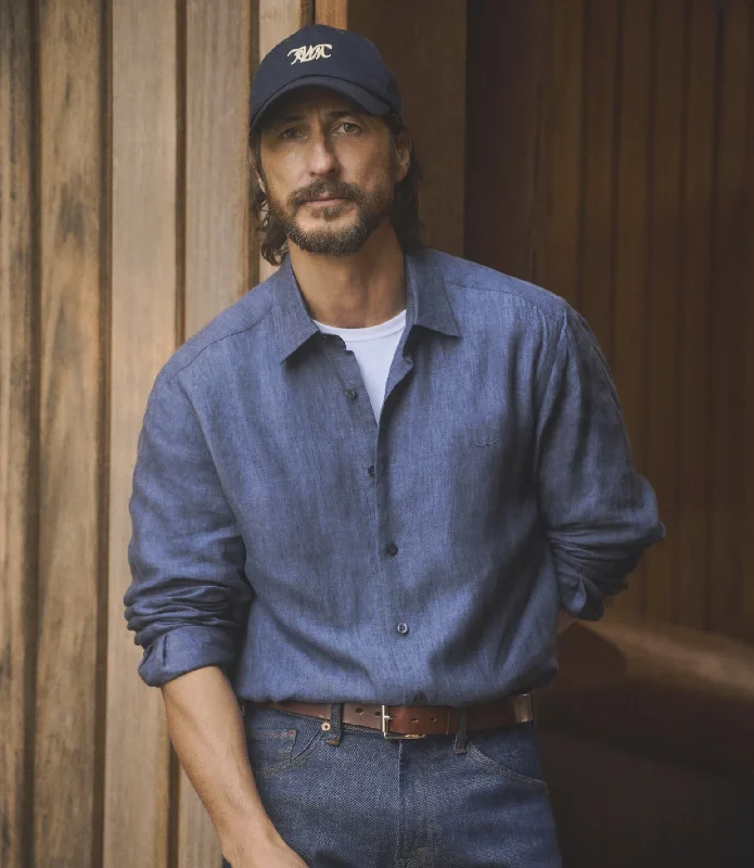 Classic Linen Shirt - Navy garde