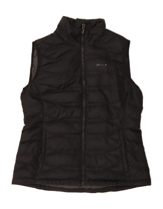 EDDIE BAUER Womens Padded Gilet UK 14 Medium Black Nylon Elegant Women's Formal 