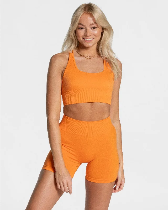 Everyday Backless Top "Orange" Feminine Women's Style 