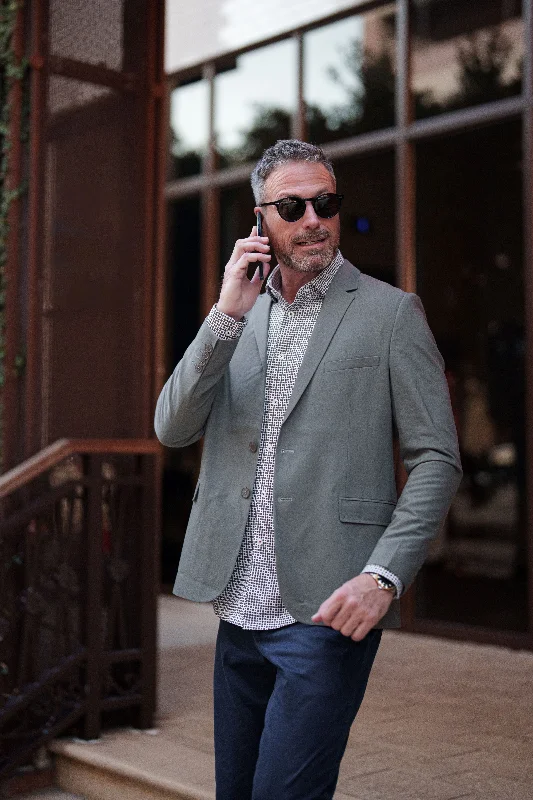 APEX - Light Brown Micro Flower Long Sleeve Shirt Adventure