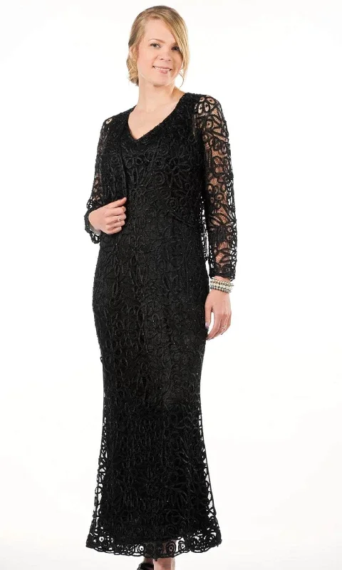 Soulmates C702 - Two Piece Illusion Lace Mother Of The Bride Dress Geometric