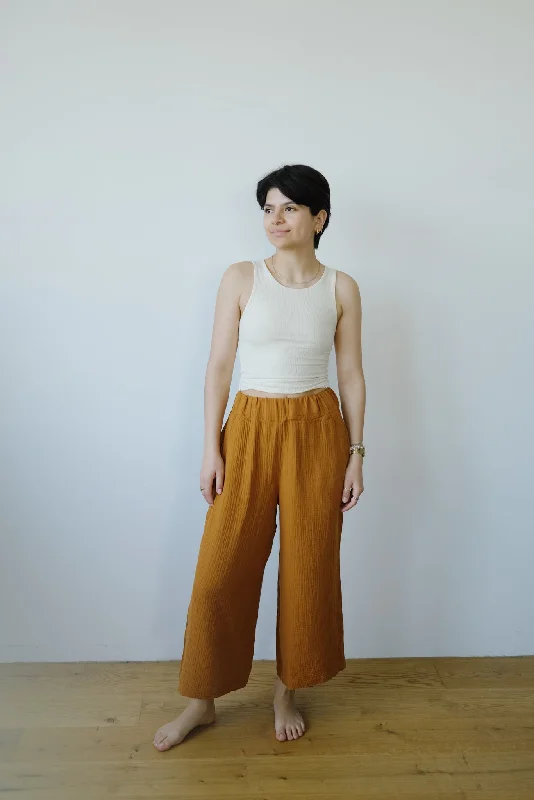cotton culotte - evora - pecan Sleek Women's 