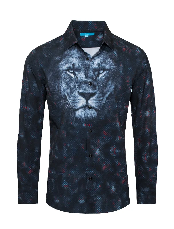 Black Lion Digital Printed Stretch Shirt 4407 Sustainable Organic