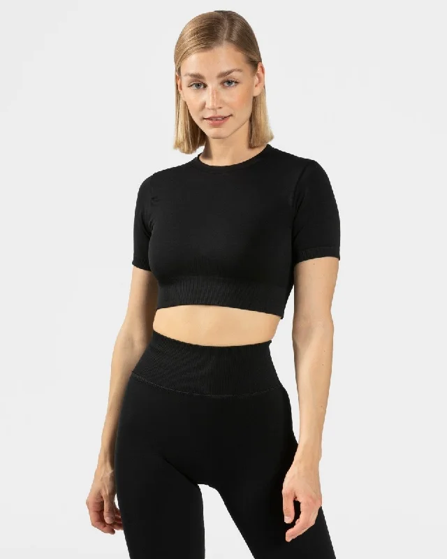 Sensation Crop Top "Schwarz" Relaxed Women's 