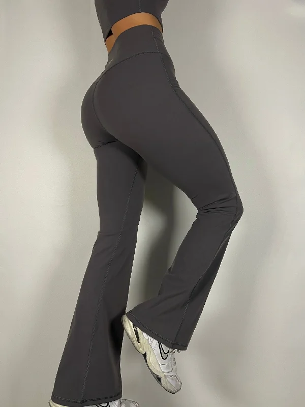 Tall Flared Activelux Pants-Dark Grey Sophisticated Women's 