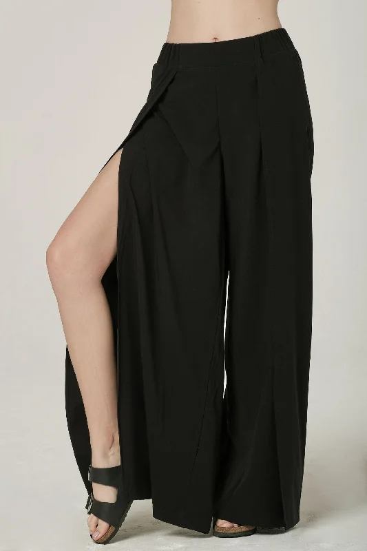Open 4 Business Black Pants Bold Women's Animal Print