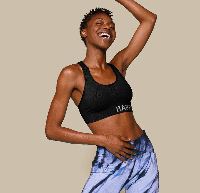 Move Racerback Sports Bra - Black Country