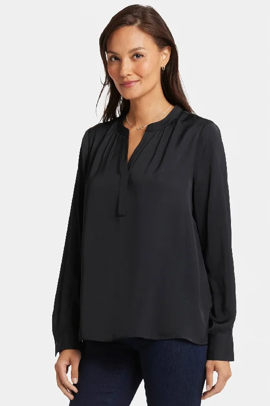 Melody Blouse - Black Youthful Women's Anime - inspired
