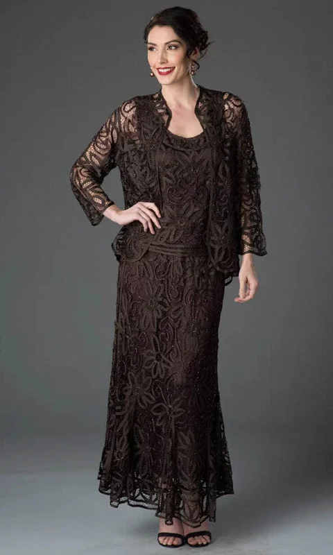 Soulmates D9122 - Flower Lace Crochet Three Pieces Evening Gown Artistic Women's Avant - Soulmates D9122 - Flower Lace Crochet Three Pieces Evening Gown Artistic Women's Avant -
