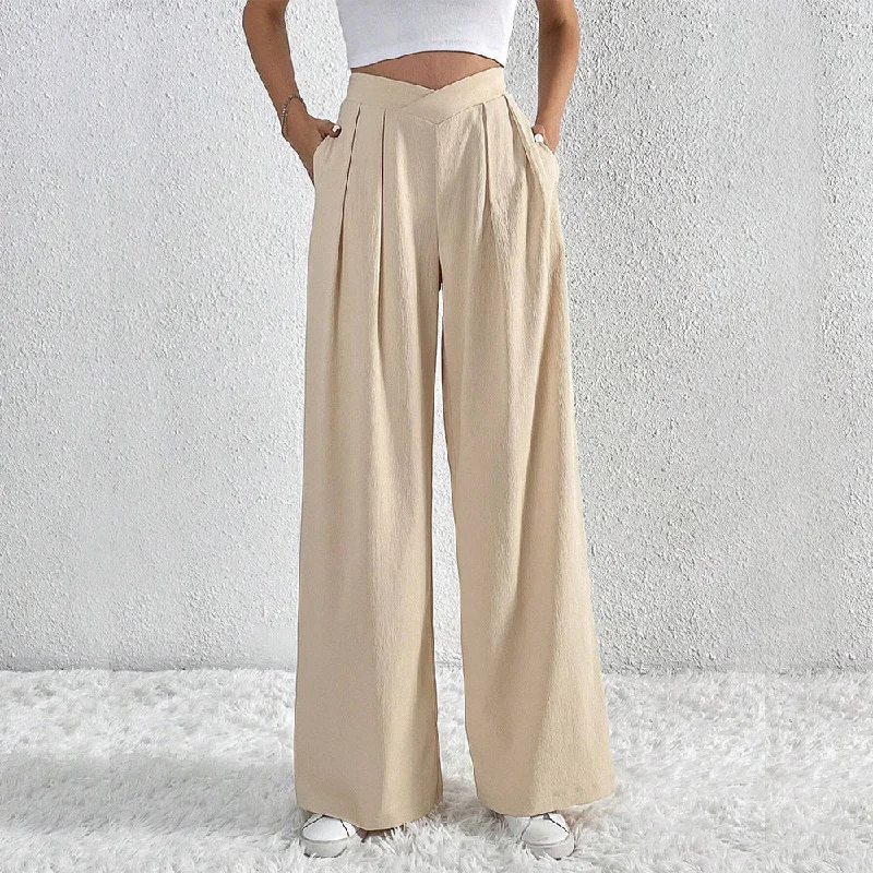 Pleated Casual Wide Leg Pants Loose Pants Wholesale Womens Clothing N3824052000071 Vacation Pleated Casual Wide Leg Pants Loose Pants Wholesale Womens Clothing N3824052000071 Vacation