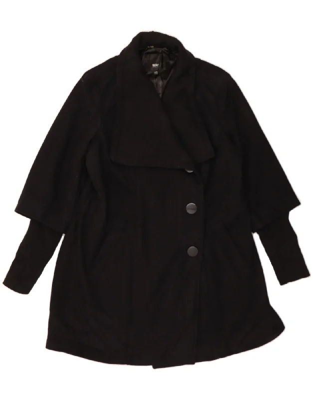 MOSSIMO Womens Overcoat UK 20 2XL Black Wool Adventure