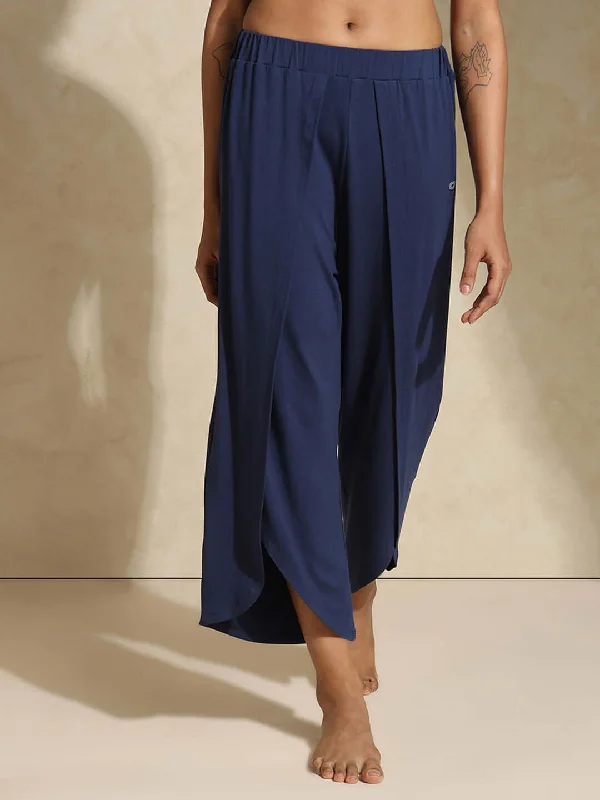 Yoga Tulip Pants Navy British Gentlewoman Style
