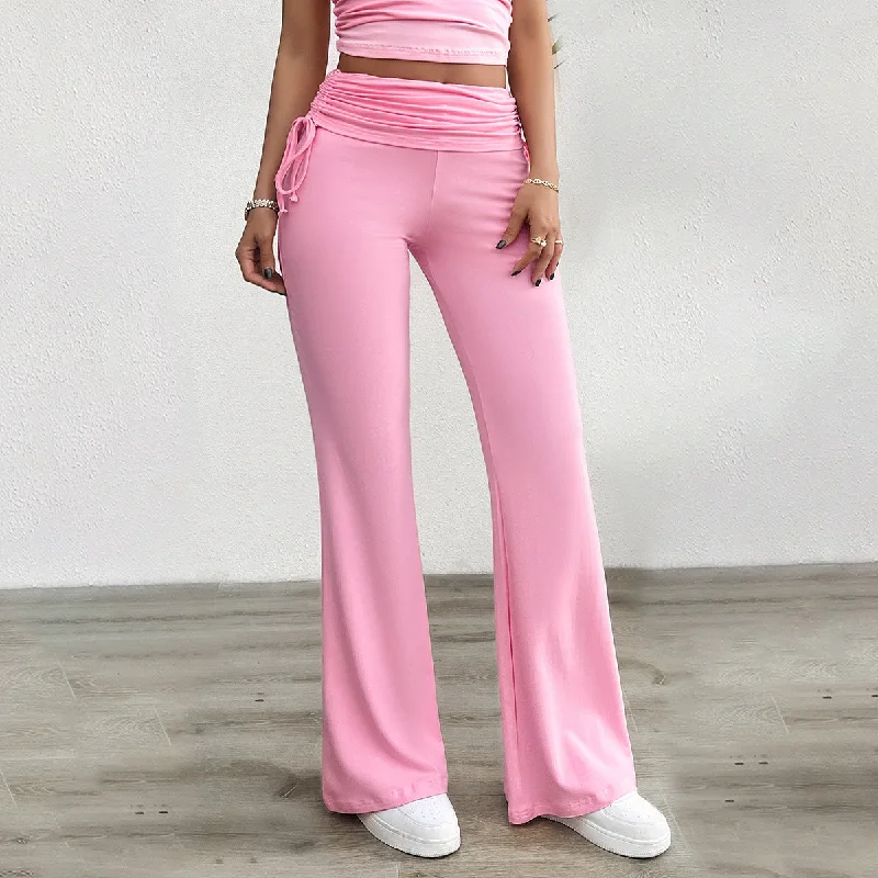 Casual Solid Color Slim Fit Drawstring Trousers Wholesale Womens Clothing N3824042900030 Practical Women's Multi - Casual Solid Color Slim Fit Drawstring Trousers Wholesale Womens Clothing N3824042900030 Practical Women's Multi -