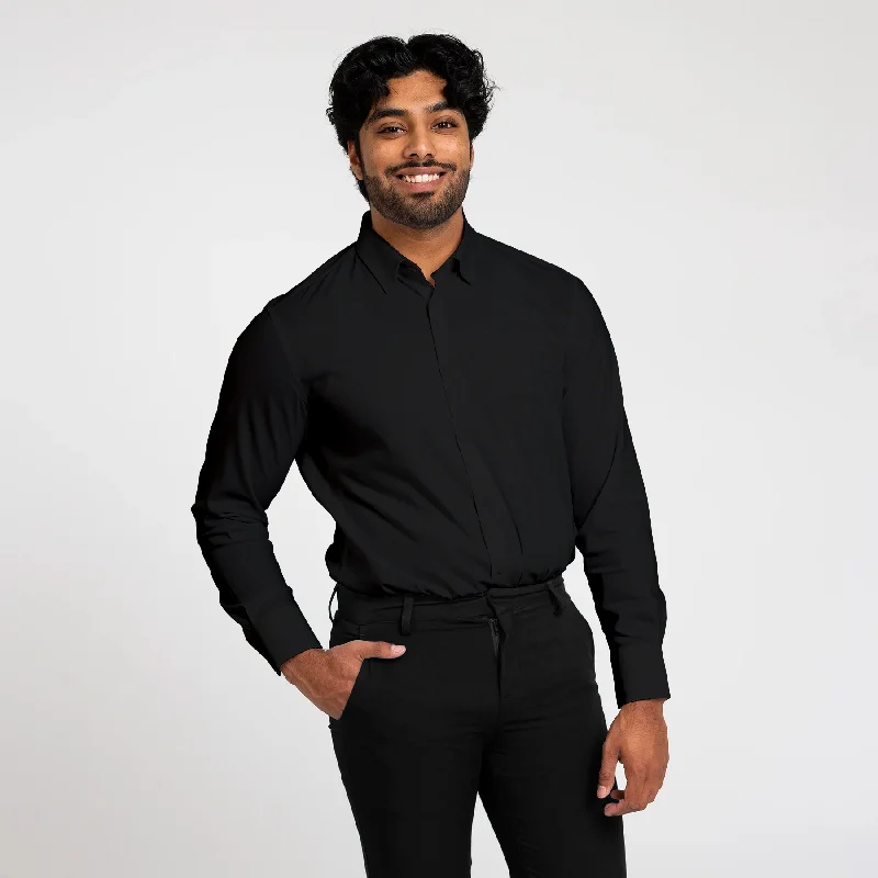 Men's Black Coolmax Dress Shirt Tough Women's Military - inspired