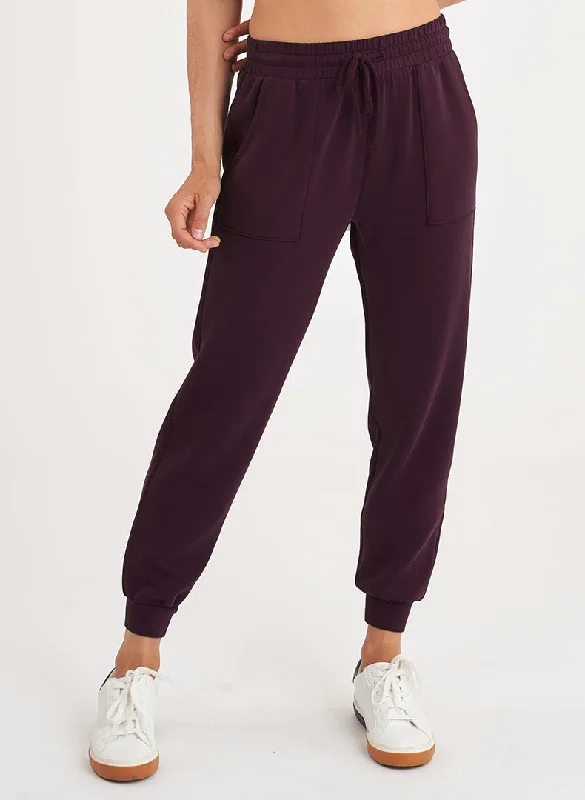 Patch Pocket Lounge Jogger Cozy Women's Sherpa - lined