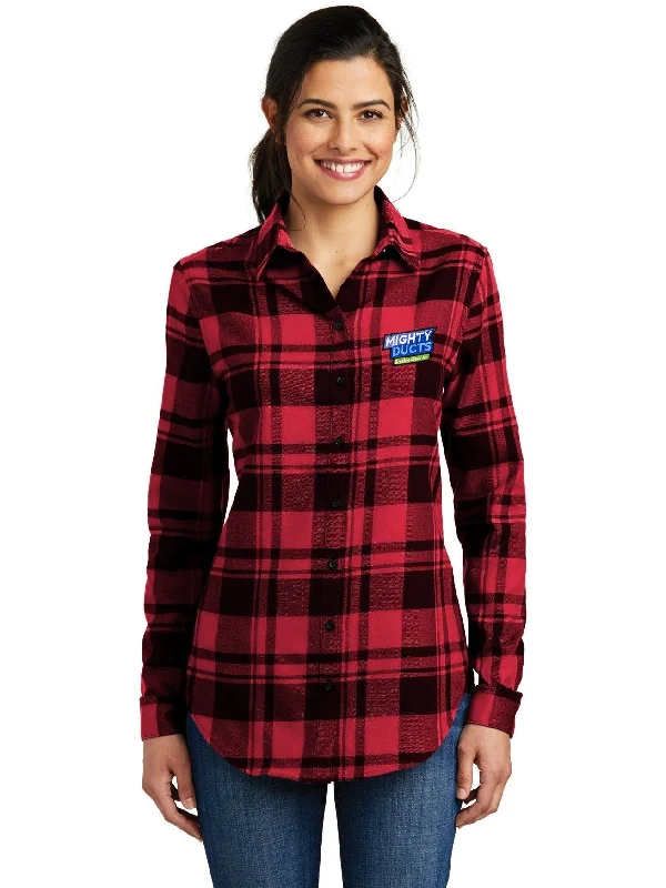 Port Authority Ladies Plaid Flannel Tunic Luxurious Women's High -  end