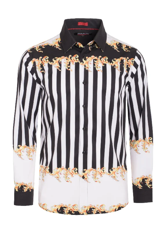 Long sleeve shirt Vertical Stripe Design Stylish Women's Neon