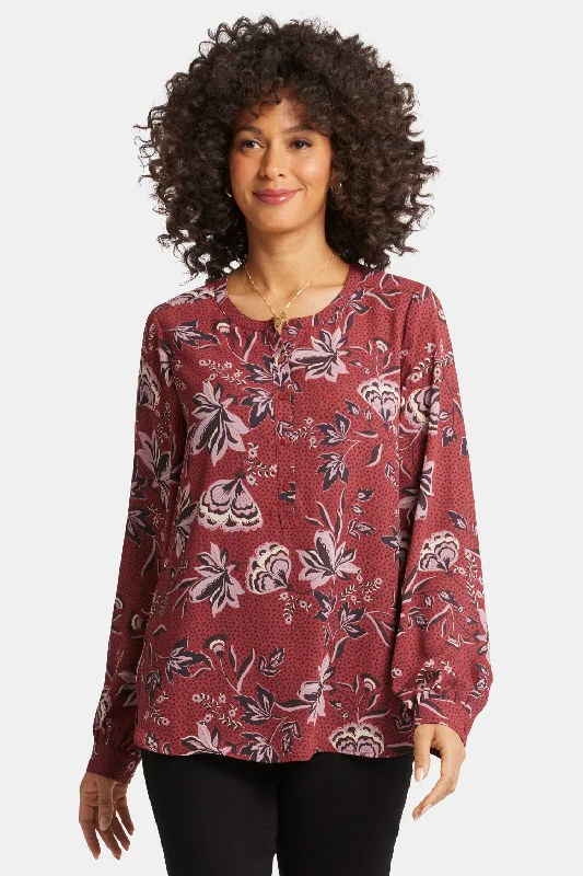 Simone Blouse - Rosa Blooms British Gentlewoman Style