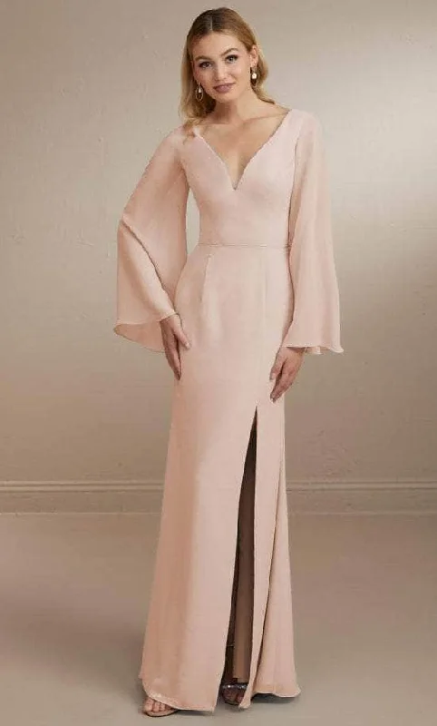 Christina Wu Celebration 22164 - Flowy Evening Gown with Bell Sleeves Disco
