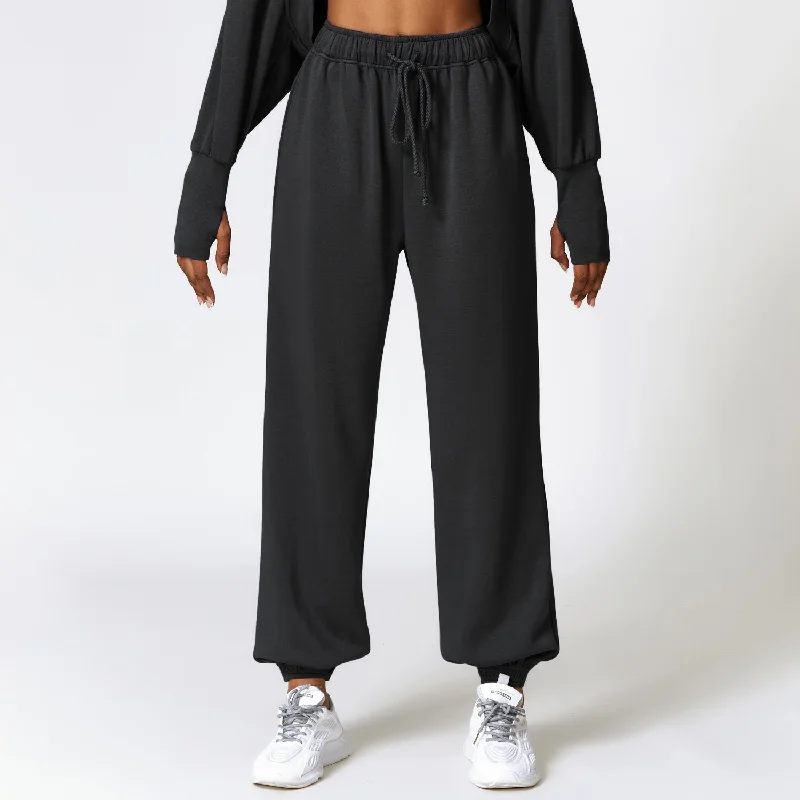 Womens High Waist Sports Sweatpants Solid Color Loose Straight Pants Wholesale Womens Clothing N3823122500004 Sophisticated Women's Womens High Waist Sports Sweatpants Solid Color Loose Straight Pants Wholesale Womens Clothing N3823122500004 Sophisticated Women's