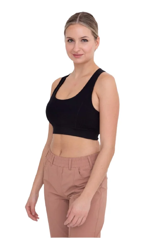 Mono B Overlay Y Back Sport Bra AT3115 Unique Women's Upcycled