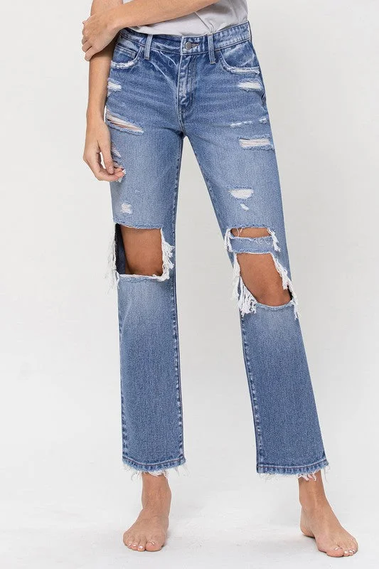 Brighten Crop Straight Jeans Gym