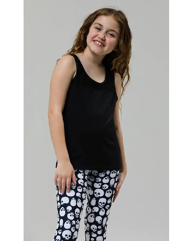 Onzie Youth Peep Tank - 851 Girls - Black Contemporary 