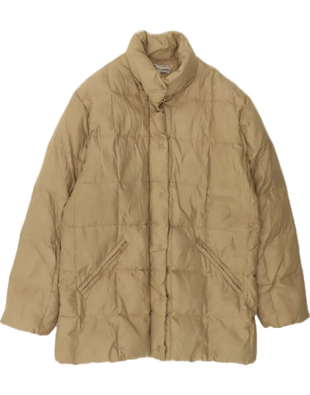SERGIO TACCHINI Womens Oversized Padded Coat UK 14 Medium Beige Stylish Women's Tropical 