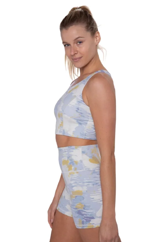 Mono B Cross Back High Neck Bra Top AT3184 Trendy Women's 