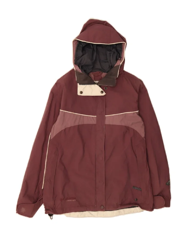 COLUMBIA Womens Hooded Rain Jacket UK 10 Small Pink Nylon Laid - back Women's Vibe