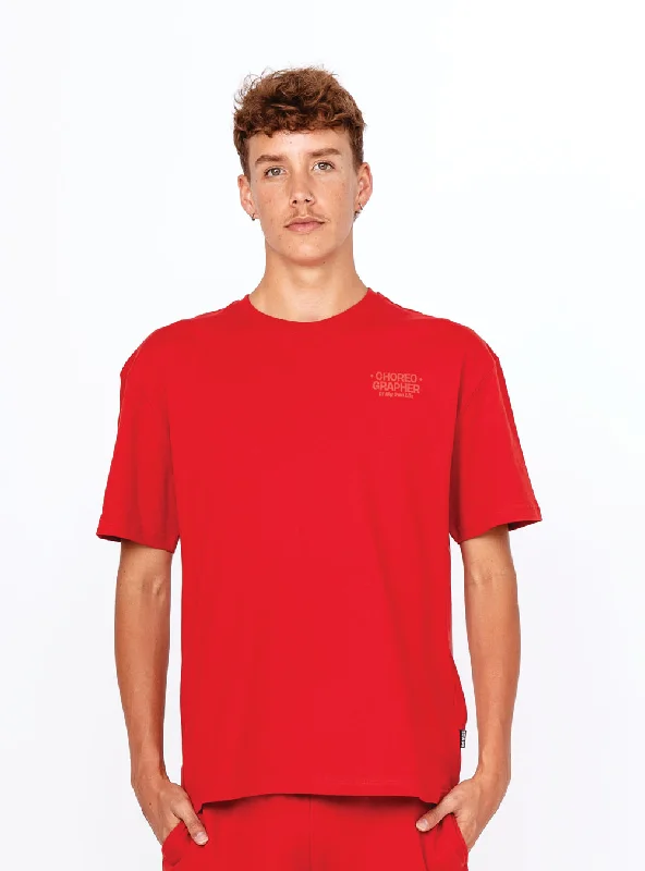 Unisex U Logo Baggy Tee Red Classic Women's Tweed