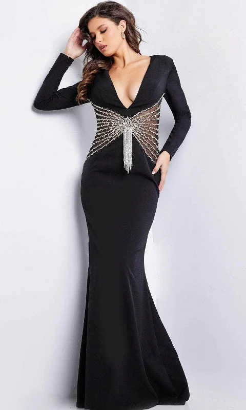 Jovani 26317 - Beaded Waist Evening Dress Dapper Women's 1920S