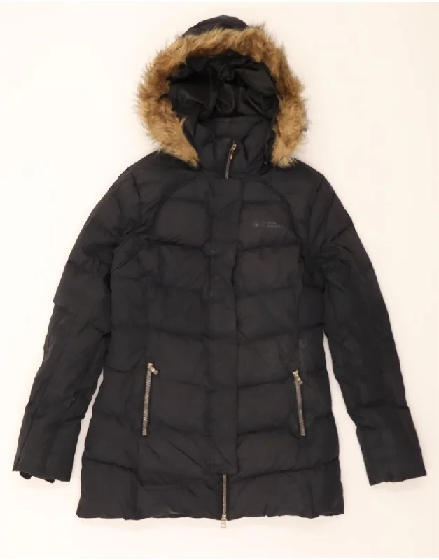 MOUNTAIN WAREHOUSE Womens Hooded Padded Jacket UK 14 Large Navy Blue Women