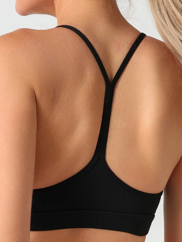 ZASUWA Female U Collar Backless Quick Dry Sports Bras Earthy Women's 