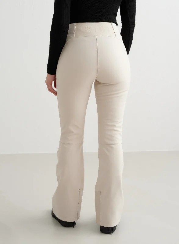 Café Au Lait Stretch Thermo Pants Laid - back Women's Vibe