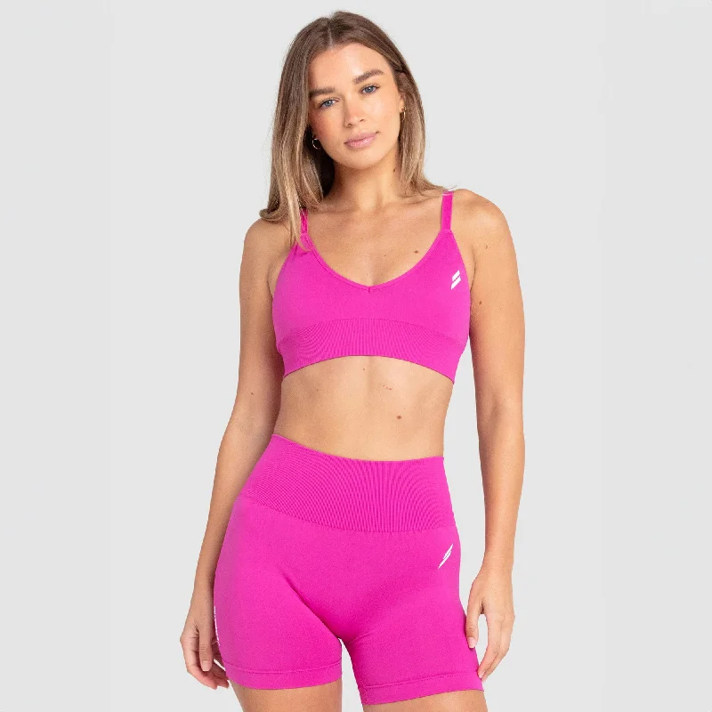 Scrunch 2 Seamless Crop - Hot Pink Casual Women's Japanese 