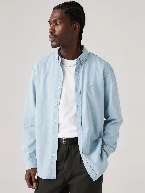 Mens Levi's Authentic Button-Down Shirt Relaxed Women's 