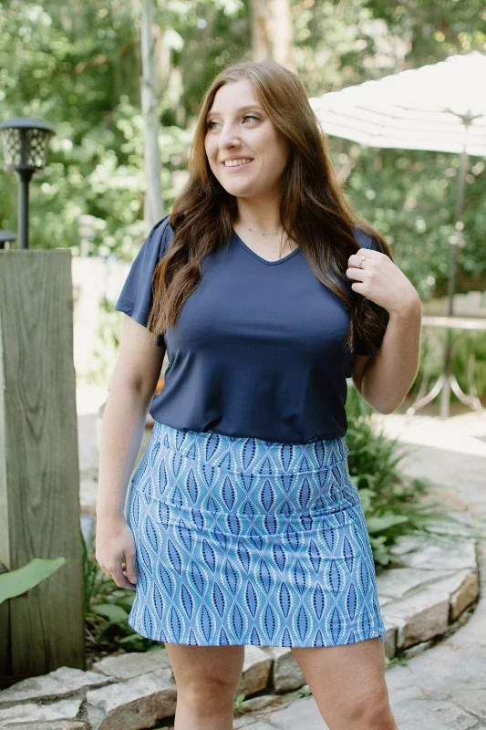 Lulu B Navy Flutter Sleeve Top Casual Women's Japanese 
