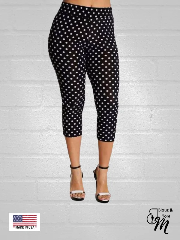 Printed Capri length Leggings - Regular and Plus Sizes available Luxurious Women's High - end Printed Capri length Leggings - Regular and Plus Sizes available Luxurious Women's High - end