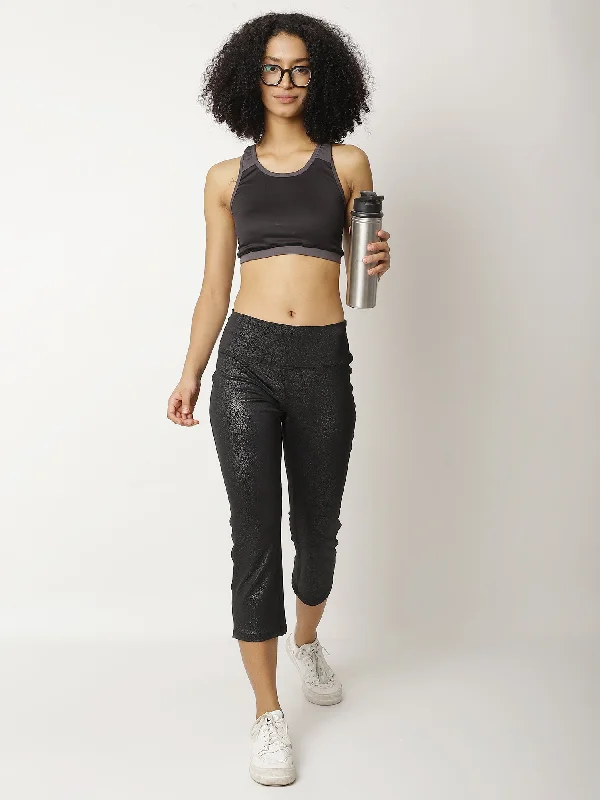 Black Shimmer Smart Pants Modern Women's 