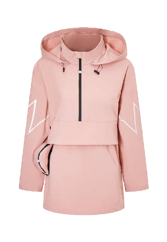 Eros Water- and Wind Resistant Windbreaker with Pleated Panels Classic Women's Tweed