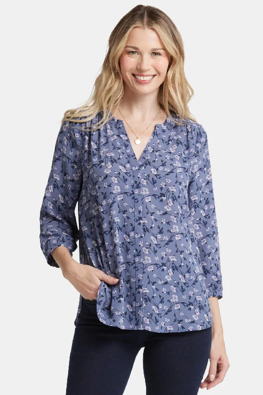 Pintuck Blouse - Dusk to Dawn Stylish Women's Neon
