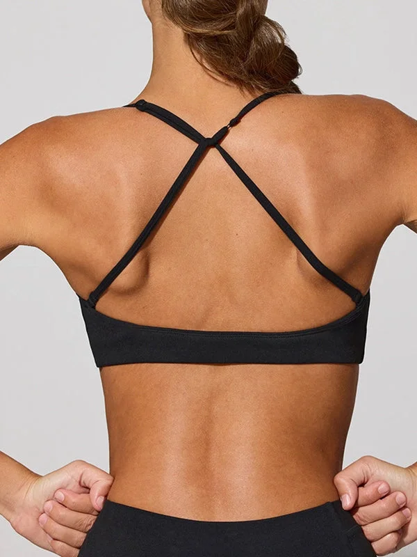 ZASUWA Female Twist Beautify Cross Back Sports Bras Sharp Women's Italian