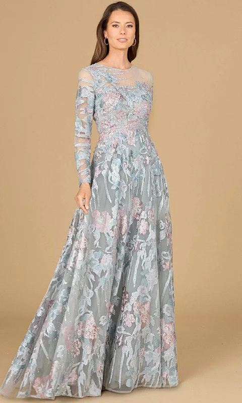 Lara Dresses 29145 - Illusion Jewel A-Line Evening Gown Bohemian Women's Free