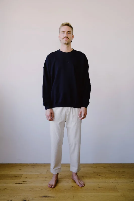 unisex pants - nigen - off white denim Feminine Women's Style 